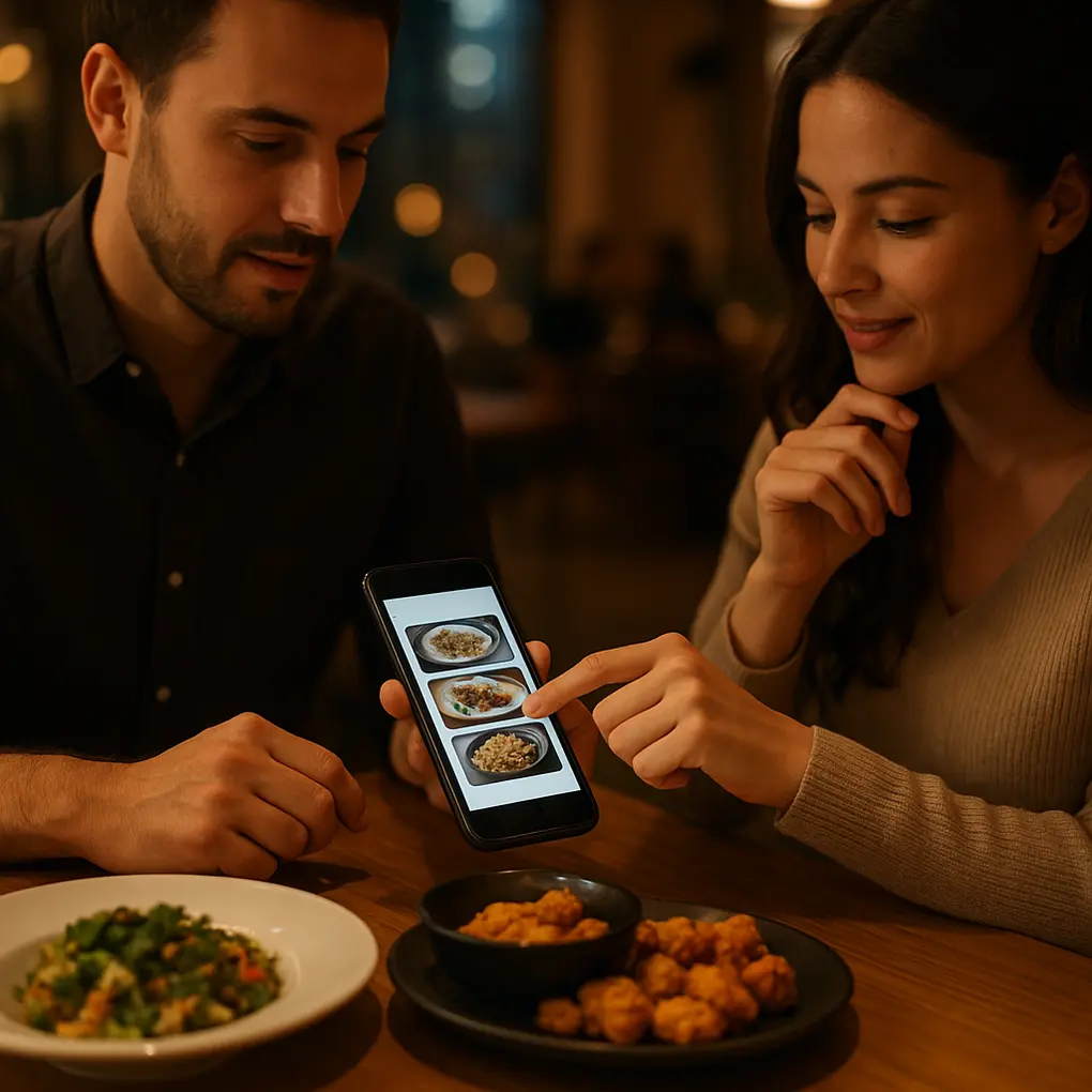 upselling ético carta digital aplicado en un menú QR en mesa
