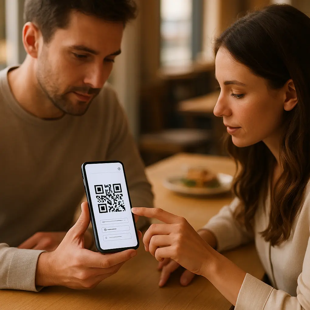 Ejemplo de menú QR multidioma sin fricción en un restaurante